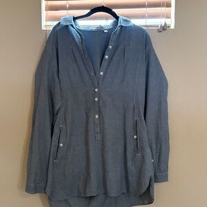 Toad&Co Slate Blue Long Sleeve Mini Dress